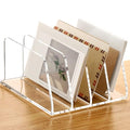 SANRUI Acrylic Bill Mail Sorter Desk Organizer Holder,4 Compartments Clear - size: 4 Compartments Tilted Enlarge