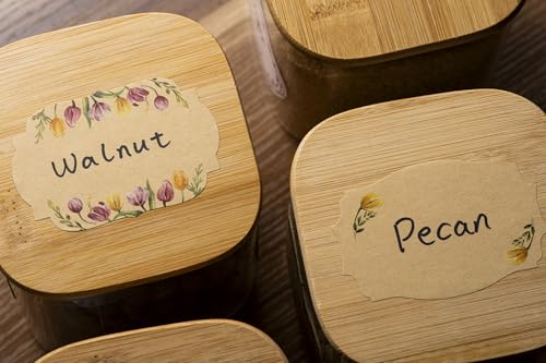 MONEST (250pc/Roll) 2"x3" Stickers for Jars and Lids | Pantry, Mason Jar, Canning, Spice, and Bottle Labels (Yellow Tulip 2x3) - color: Yellow Tulip 2x3