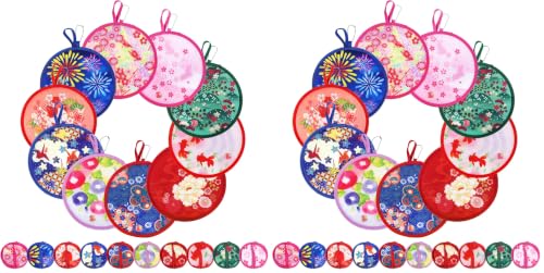 10 Pieces Japanese Foldable Fan (Pack of 2) - size: 8 inches (open), 3 inches (folded) (Pack of 2)