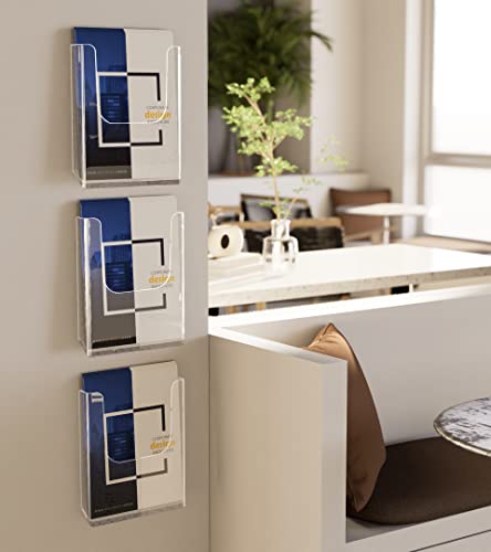 MaxGear Acrylic Brochure Holder 8.5x11 Wall Mount, 3 Pack - size: 8.5"x11"