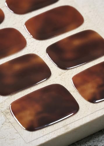 Real Gel Nail Strips (No UV Light Needed) - 44Pcs Salon Quality Nail Stickers - Long Lasting Polish Wraps for Women, Easy Apply & Remove (Brown Leopard) - color: Brown Leopard