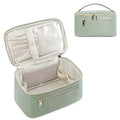Wandering Nature Makeup Bag, Women Travel Make Up Vanity Case with Handle - color: Sage Green, size: Medium
