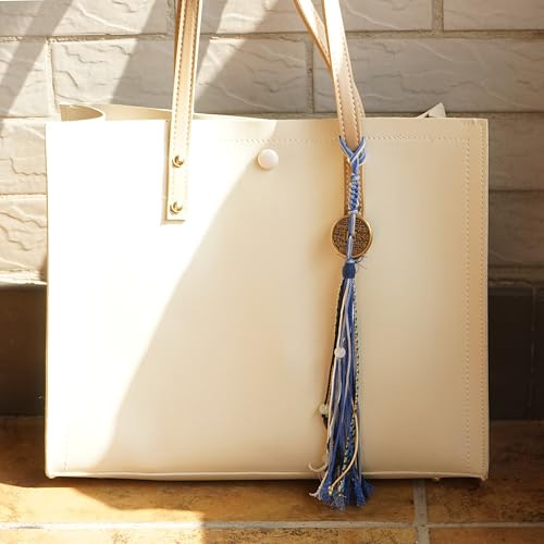 Long Tassel Bag Charms Tradition Lucky Backpack Charm for Women Men (Red) - color: Red