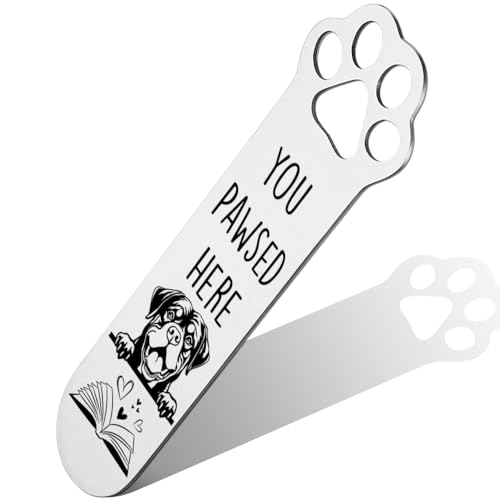 FOKCBOCM Rottweiler Bookmark for Dog Lovers, Book Club Gifts for Readers, Bookworm Bookish Nerd - Silver (DX124) - style: Rottweiler Dog