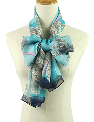 PANTONIGHT Long Chiffon Sheer Scarf Gradient Shaded Colors Lightweight Scarf For Womens - color: No.728