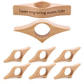 Resurhang 6 Pcs Wood Thumb Book Page Holder for DIY, Beech Wood, Grid - color: Beech Wood, size: Grid