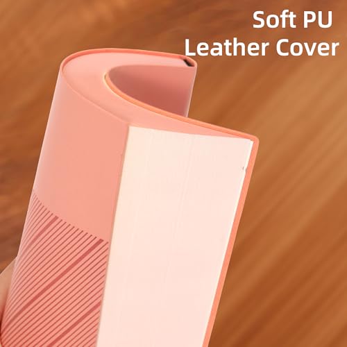 BOBO RABBIT Softcover Lined Notebook 348 Pages Vegan Leather Thick Journal - color: Pink