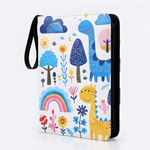 Card Binder, 4 Pocket 240 Card for Collectible Trading Card Albums - color: 240-Dragon-1
