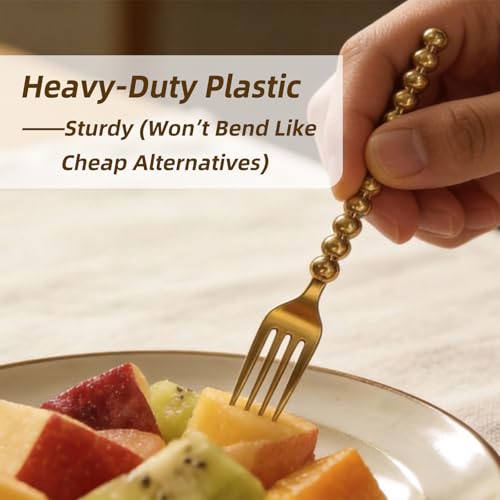 Premium Gold Mini Dessert Utensils Set - 120-Piece (60 Forks & 60 Spoons) - color: 120pcs Gold Set