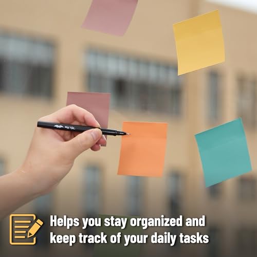 Mr. Pen- Sticky Notes, 3"x3", 12 Pads, 600 Sheets, New Earthy Colors - color: New Earthy