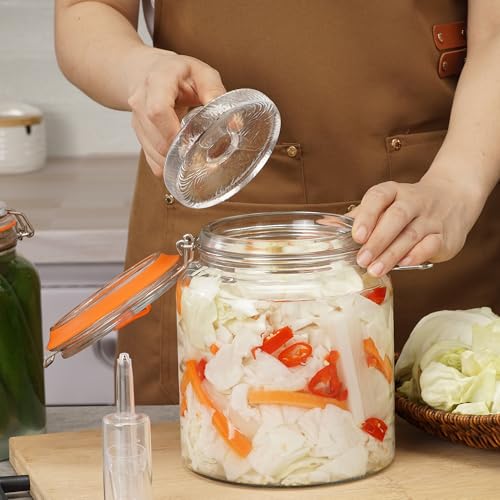 0.6 Gal Fermentation Kit, Glass Jars, Weights & Airlocks, 2 Pack - size: 0.6 Gallon