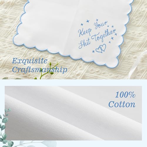 Mother of the Groom Gifts Wedding Handkerchief Keepsake - color: Keep Your Shit Together