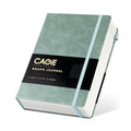 CAGIE Graph Paper Notebook- 320 Pages 100 GSM Graphing Grid Journal A5 Hardcover Leather Quad Ruled Notebooks for Engineering, Math, Work, Green - color: Green, style: Graph A5