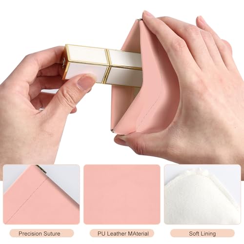 2Pcs PU Leather Small Squeeze Coin Purse Pouch Mini coin Bag Unique And Cute Wallet Cosmetic Bags Change Bag For Women Girls Men （Pink - color: Pink