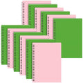 Yahenda 18 Pcs Spiral Notebooks, 1 Subject, Wide Ruled, Pink,Light Green - color: Pink,Light Green