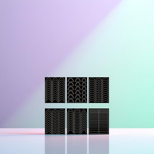A Set of 6 Styles Black French Manicure Nail Art Stickers,French Manicure Strips Art Stickers Self-Adhesive Guides Art Stencil Tools for Designs,Nail Art Accessories