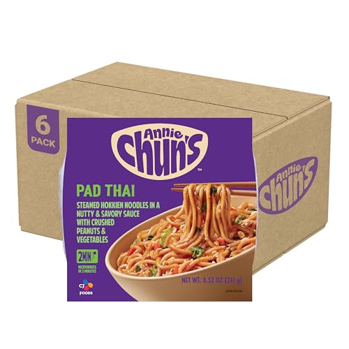 Annie Chun's Pad Thai Noodle Bowl, 8.52 oz (Pack of 6) - size: 8.52 Ounce (Pack of 6)