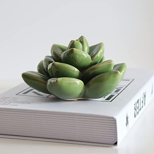 Ceramic Succulent Flower Table Centerpiece (Green 2) - color: Green 2
