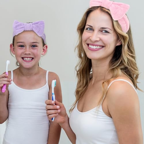 10 Pack Pink & Purple Spa Headbands - color: pink and purple