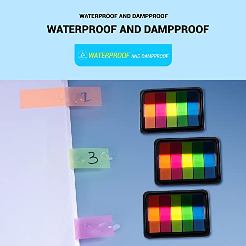 Golcellia 600 Pcs Transparent Sticky Tabs, Pop Up Page Markers for Books - color: Long Strip Base -6