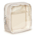 WLLWOO Clear Makeup Bag Mini Cosmetic Pouch Travel Toiletry Organizer - color: 1pcs-Mini-Beige