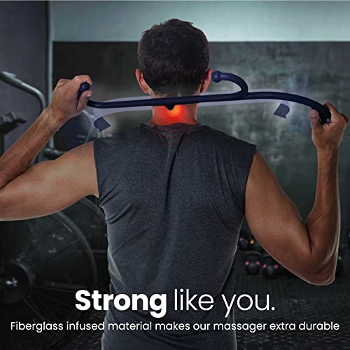 LiBa Back and Neck Massager Trigger Point Hook Therapy Tool Navy - color: C. Navy (1 Pack)