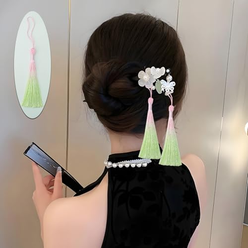 50Pcs 5 Inch Bulk Bookmark Tassel Kit for Graduation, Keychain(Pink Green) - color: Pink&green