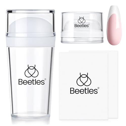 Beetles Nail Stamp, 4Pcs French Tip Stamper and Scraper Tool Set - color: D - 4 | Clear