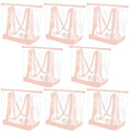 Reginary 8 Pcs Clear Tote Bags Shoulder Handbag Security Approved See Through Bag with Zipper Closure for Sport Event Travel - color: Pink