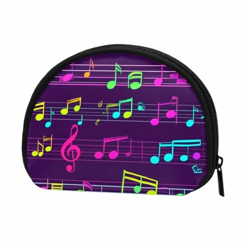 IBILIU Small Coin Purse Rhythmic Treble Chef And Musical Notes On Lead Sheet Mini Wallet Coin Pouch Change Purse For Women Men - color: Coinp-008