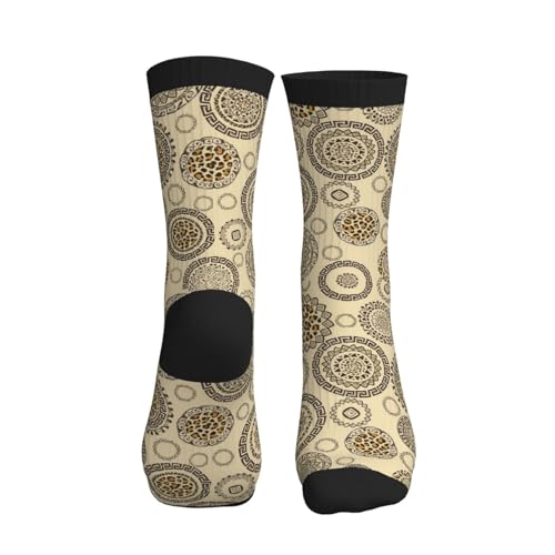 Crew Athletic Socks Funny Crazy Casual Sports Novelty Dress Socks for Women Men Running Hiking - color: Animal Geometry Print