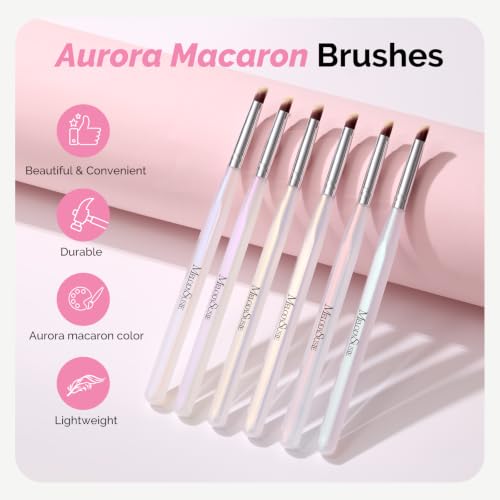 MelodySusie 6Pcs Ombre Nail Brushes - size: 6 PCS Ombre