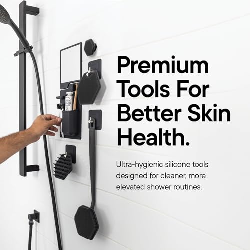 TOOLETRIES Silicone Face Scrubber, Facial Cleansing Brush - Charcoal - color: Charcoal