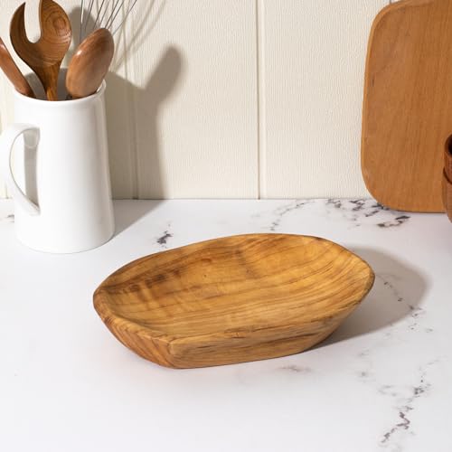 Root Wood Dish, Party Platter and Tray for Sandwich Bread Serving, appetizer display, Vintage ring dish, Hand Carved Artworks (7 inch - 9 inch) - color: 7-9in Root Platter