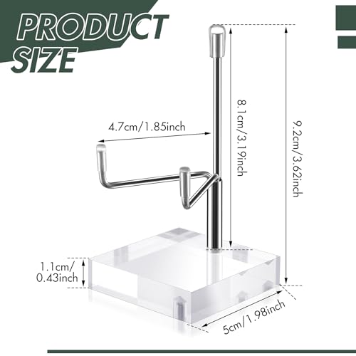 Acrylic Plate Stand for Display, Small Adjustable Metal Arms Easel Display - color: silver, size: S
