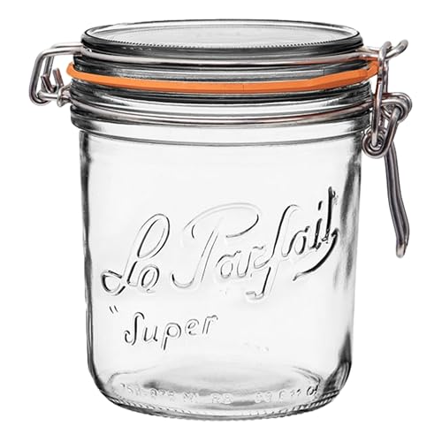 Le Parfait Super Terrine 750ml (24oz) Glass Canning Jar, Wire Bail Lid, 1PK - color: 750ml (Single)
