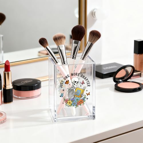 Just One More Chapter Halloween Acrylic Pen Pencil Holder for Desk - color: Transparent32