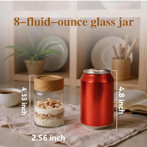 Small Glass Spice Jars, 6‑Pack, 8 fl oz (Approx 240ml) - color: H-lucency, size: 8 fl oz