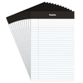 Staples Notepads, 5x8 Inch, Narrow Ruled, White, 12-Pack - style: White
