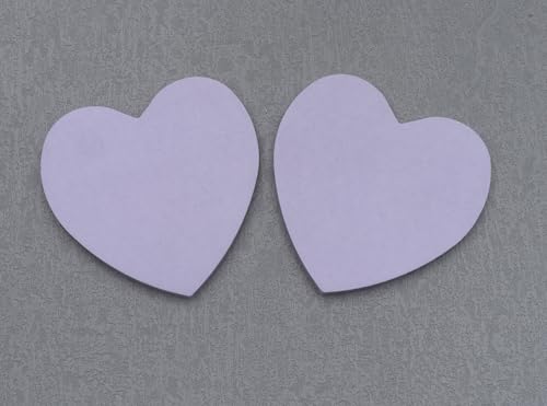 4 Packs 200 Sheets Heart Shape Sticky Notes (Purple) - color: Purple
