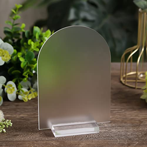 UNIQOOO 3" Clear Acrylic Stand |3mm Slot Wedding Sign Holders, Perfect for Wedding, Table Number, Exhibition, Office, Restaurant, Business, 20 Count