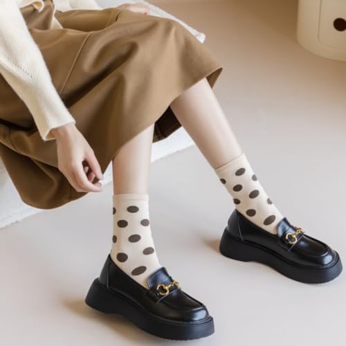 OTAODKA Cute Cotton Socks for Women Novelty Ankle Athletics Sock - color: 5 Pack Dots