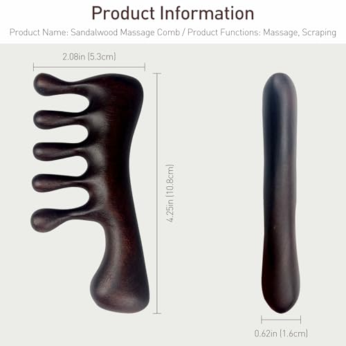 Scalp Massage Comb Hair Growth Stimulating Wooden Scalp Massager Stress Relief Loc Comb Present for Women and Men