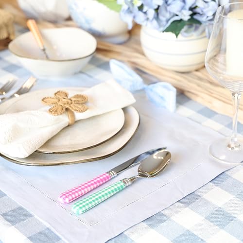 ANNOVA Silverware Set 20 Pieces Cutlery Stainless Steel Colorful Fun Handle Flatware Service for 4 - Dinner Knife, Dinner Fork, Salad fork, Dinner Spoon, Dessert Spoon (Checker Mix, 20 Pieces) - color: Checker Mix
