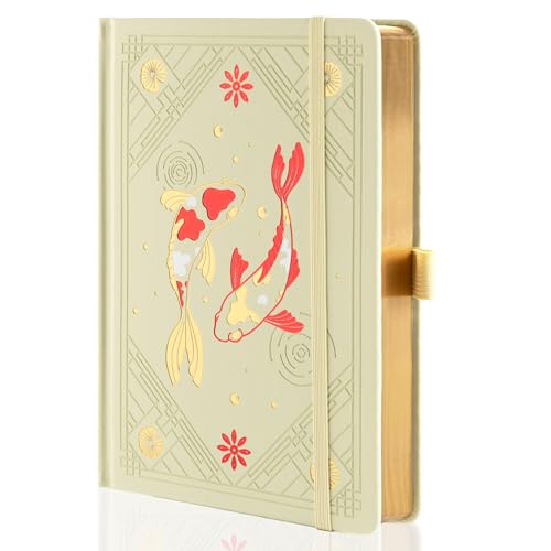 TIEFOSSI A5 Dotted Journal Notebook 190 Pages for Women & Men - color: Light Yellow, size: A5-Dotted