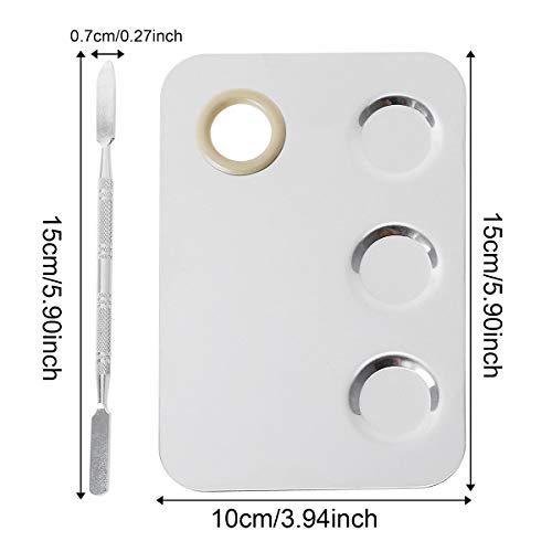Makeup Mixing Palette with Makeup Spatula, 6x4inch Makeup Palette
