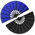 Maitys 2 Pack Foldable Fans for Rave Dancing,Dark Color,Simple Pattern - color: Dark Color, style: Simple Pattern