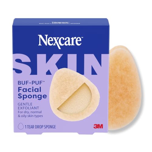 Buf-Puf Gentle Facial Sponge, Dermatologist Developed, Removes Deep Down Dirt & Makeup That Causes Breakouts and Blackheads, Reusable, Exfoliating, 1 Count - size: 1 Count (Pack of 1)