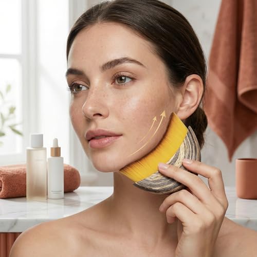 3 PCS 2026 New Lymphatic Contour Face Brush,Contour Face Brush,Lymphatic Drainage Massager,Ergonomically Designed,Fit The Skin Precisely,for Chin & Jawline Sculpting - color: 3 Pcs