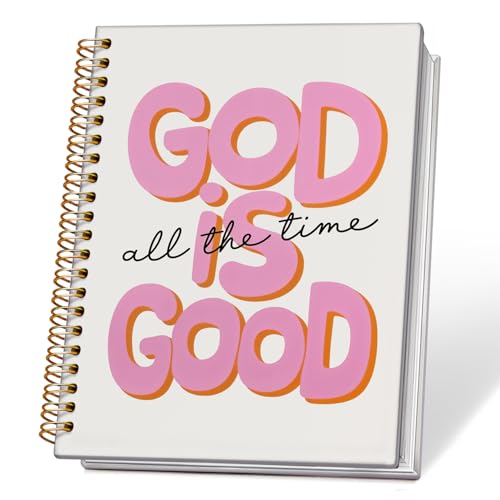 Pink Bible Journal Notebook for Women, Inspirational Christian Gifts for Women, Prayer Bible Supplies Journal, Church Notes Notebook, Cute Preppy Aesthetic Hardcover Spiral Notebooks 5.5x8.3 - color: 03-Bible